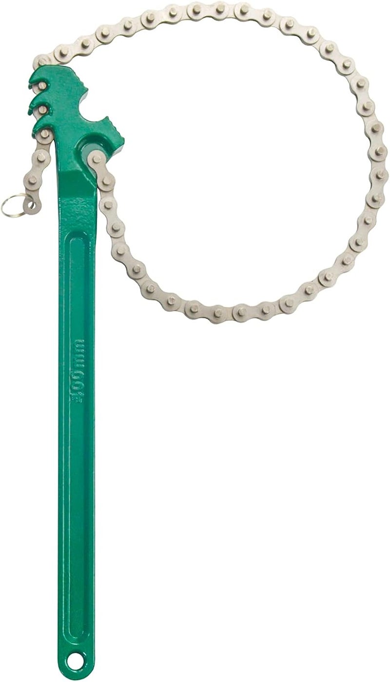 AUPREX 16 Inch Sturdy Adjustable Heavy Duty Ratcheting Chain Oil Filter Wrench Reversible Chain Style Pipe Fitter Wrench With Multi-Purpose Compatible With Max 8 Inch Diameter - Image 1